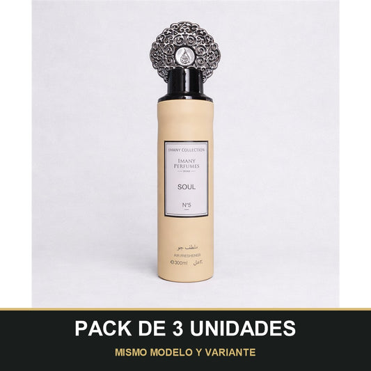 PACK DE 3 UNIDADES — Ambientador Soul Nº5 de Imany · 300 ml. MISMO MODELO Y VARIANTE