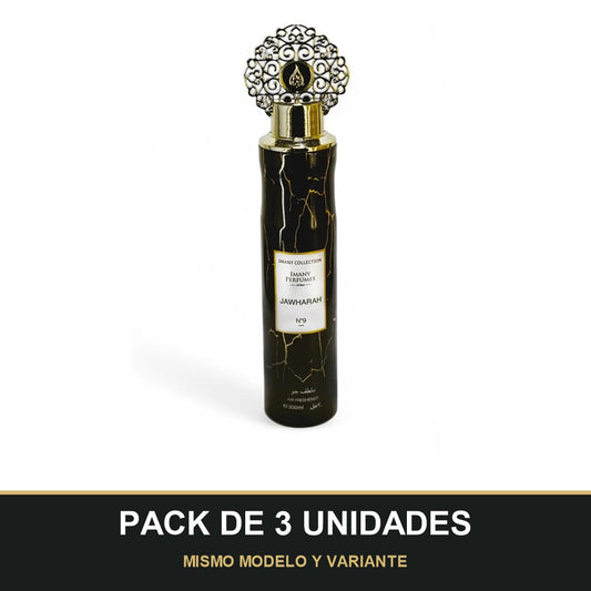 PACK DE 3 UNIDADES — Ambientador Jawharah Nº9 de Imany · 300 ml. MISMO MODELO Y VARIANTE