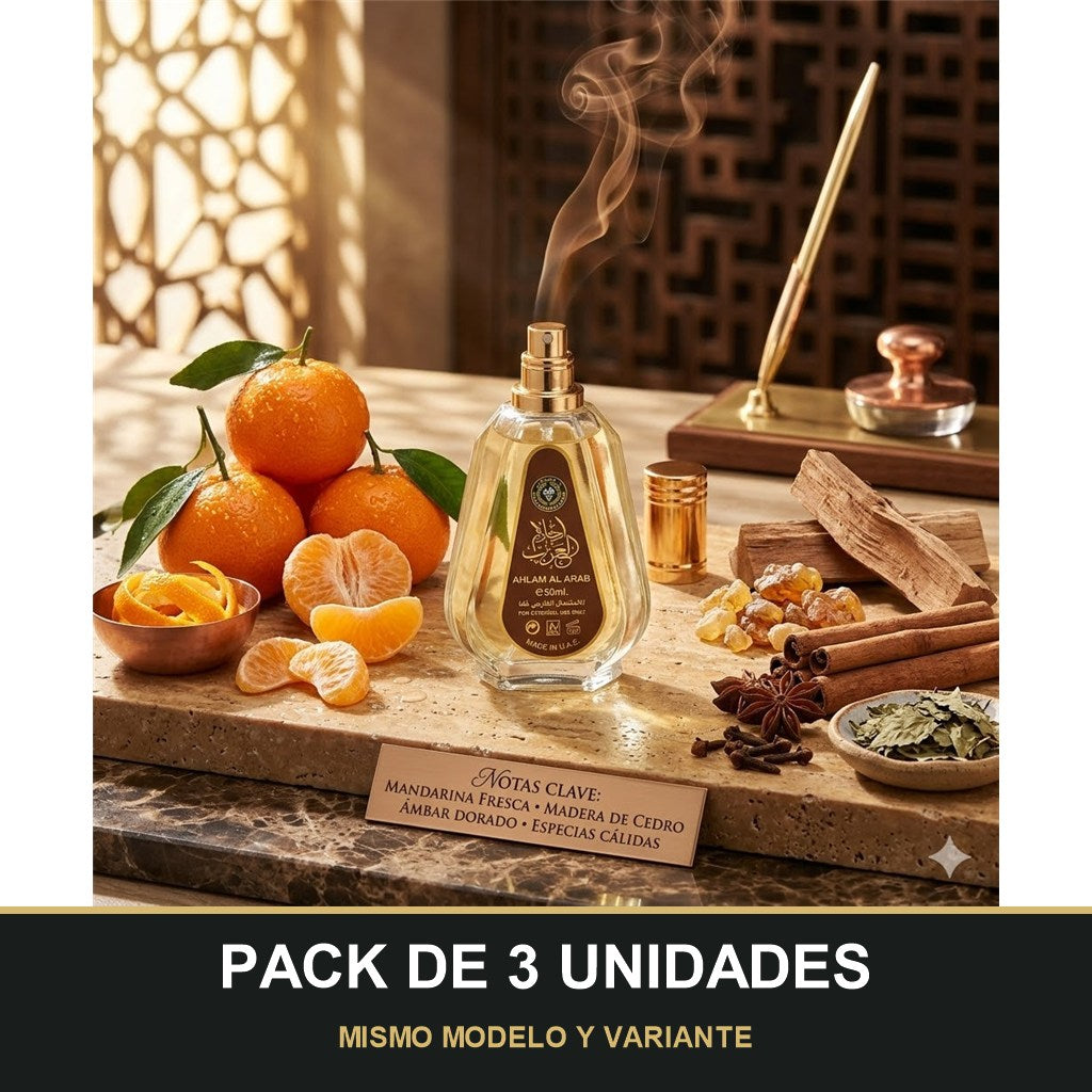 PACK DE 3 UNIDADES — Ahlam al Arab de Ard Al Zaafaran · 50 ml. MISMO MODELO Y VARIANTE