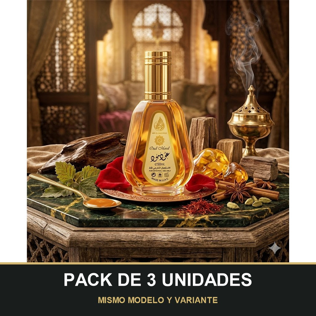 PACK DE 3 UNIDADES — Oud Mood de Ard Al Zaafaran · 50 ml. MISMO MODELO Y VARIANTE