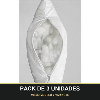 PACK DE 3 UNIDADES — Almohada de Fibra Luitex La Ardilla para Cama de 70/90/135/150 cm. MISMO MODELO Y VARIANTE