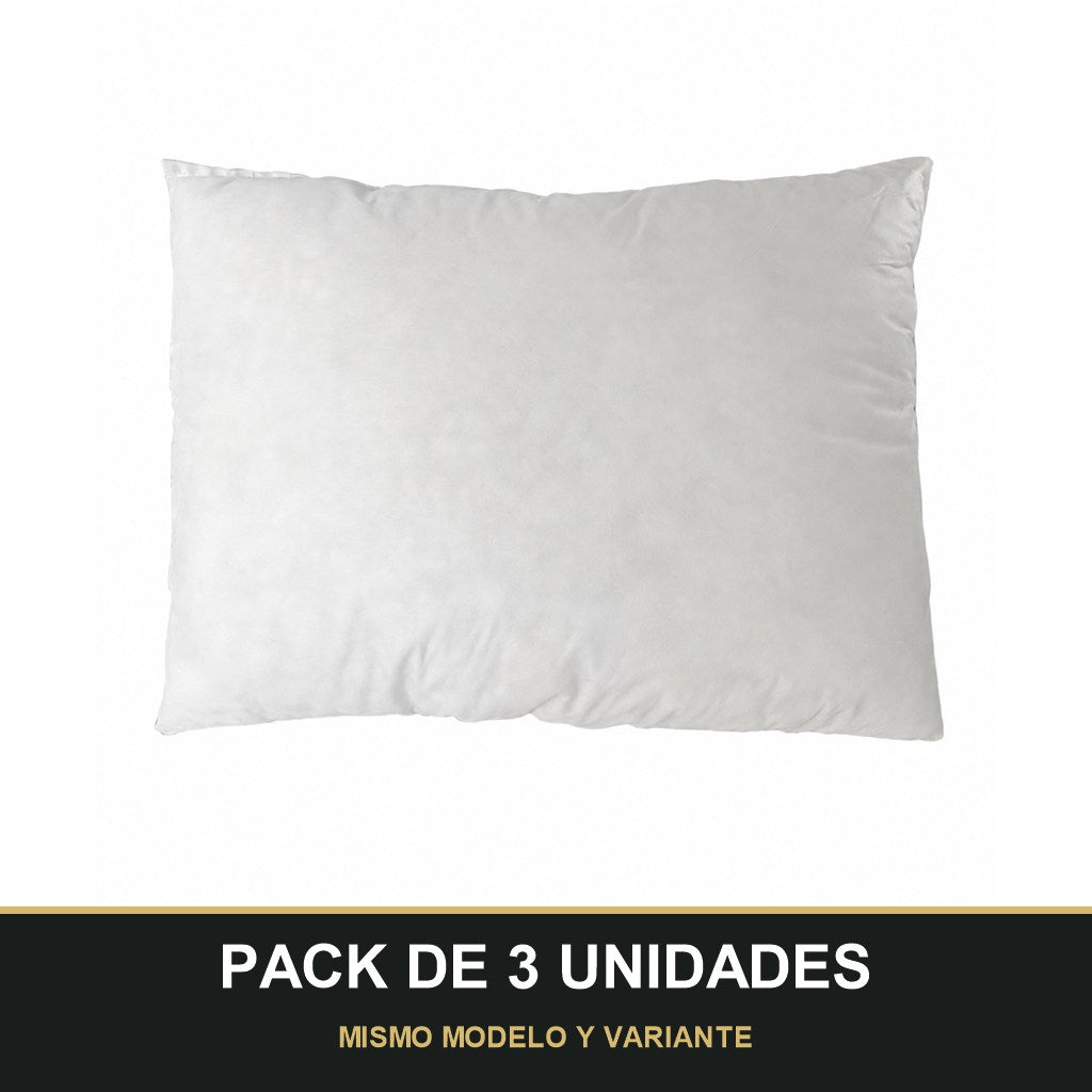 PACK DE 3 UNIDADES — Relleno de Cojín Nube 70x50 cm – Fibra Hueca Lavable e Indeformable. MISMO MODELO Y VARIANTE