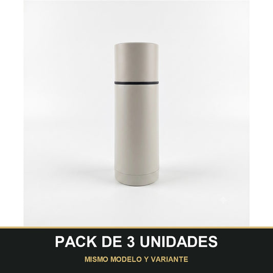 PACK DE 3 UNIDADES — Termo de Acero Inoxidable para Café y Bebidas – Aislante Térmico con Tapa Vaso. MISMO MODELO Y VARIANTE
