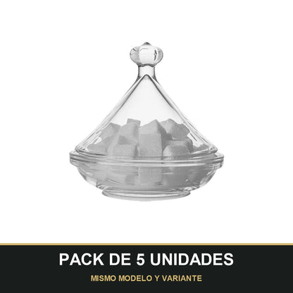 PACK DE 5 UNIDADES — Mini Tagin de Cristal. MISMO MODELO Y VARIANTE