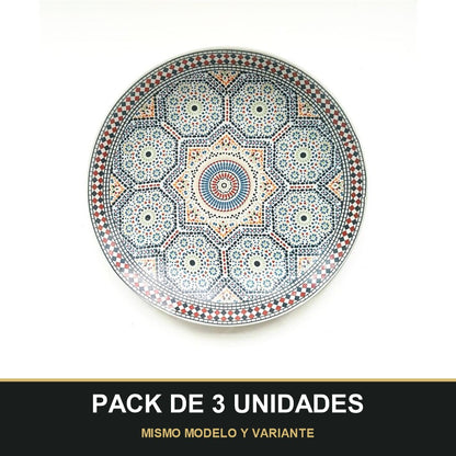 PACK DE 3 UNIDADES — Plato Estilo Árabe. MISMO MODELO Y VARIANTE