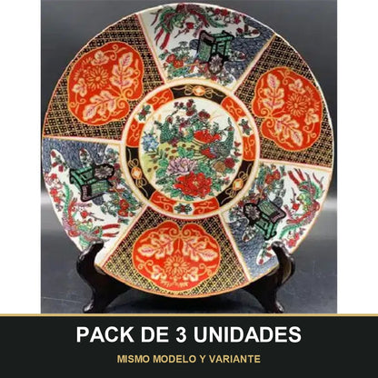 PACK DE 3 UNIDADES — Plato « Taous » Original. MISMO MODELO Y VARIANTE