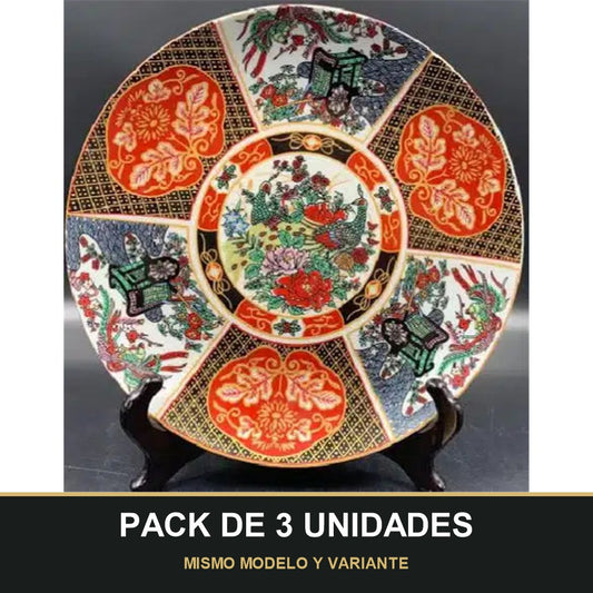 PACK DE 3 UNIDADES — Plato « Taous » Original. MISMO MODELO Y VARIANTE