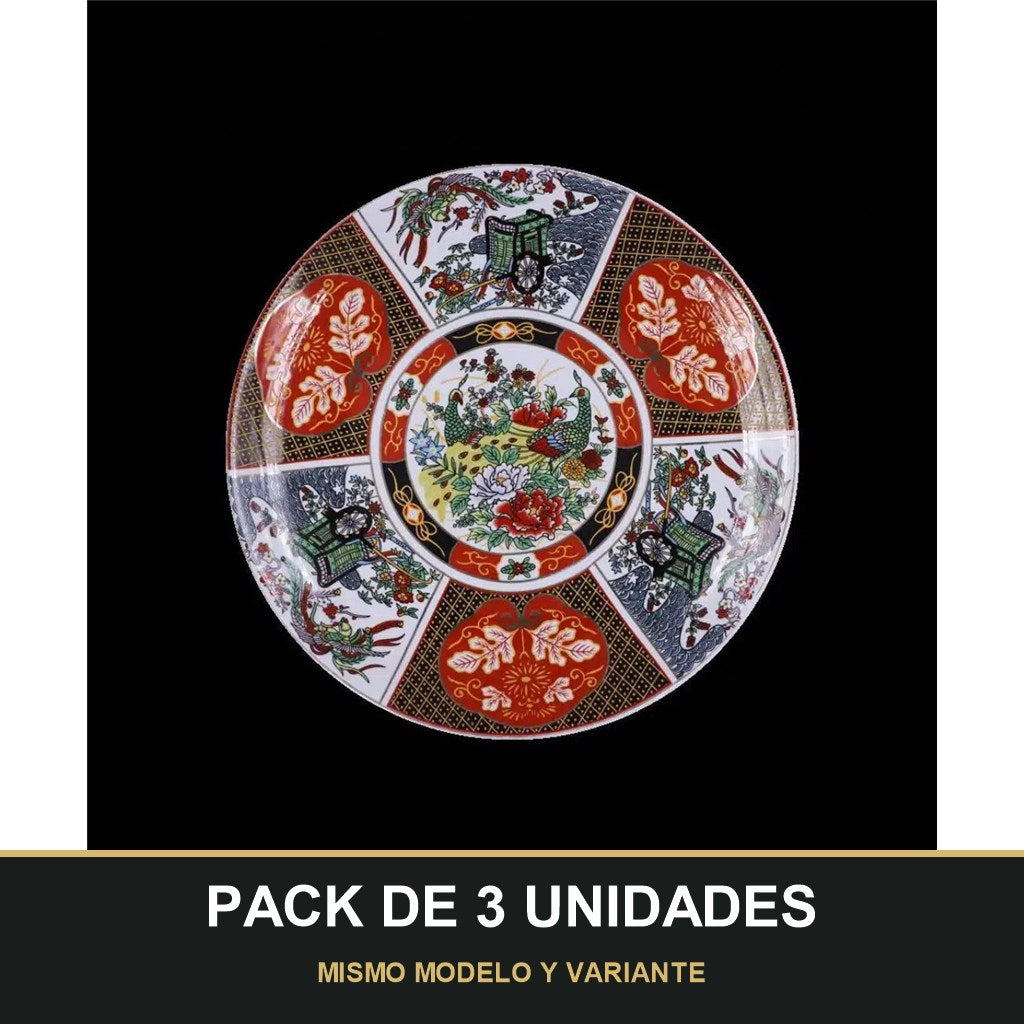 PACK DE 3 UNIDADES — Plato « Taous » Original. MISMO MODELO Y VARIANTE