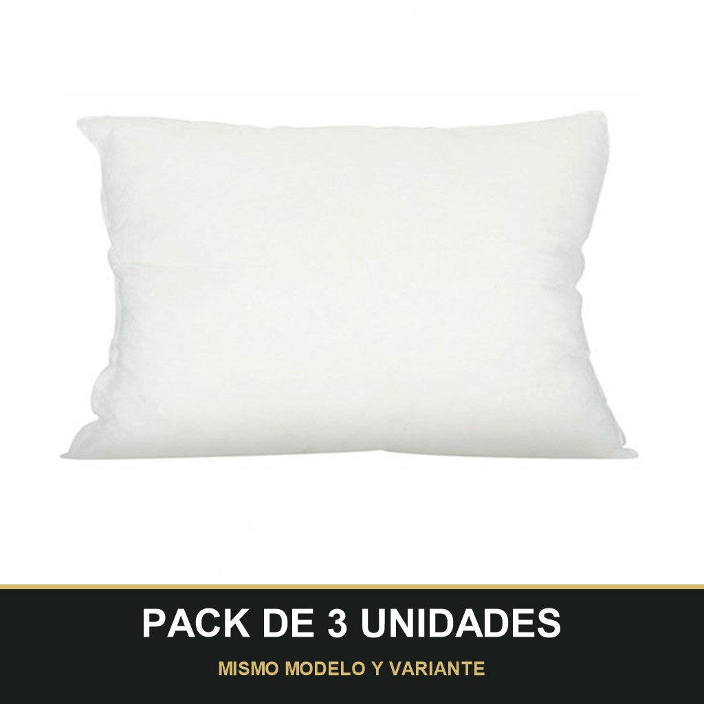 PACK DE 3 UNIDADES — Relleno para Almohada 50x70 cm. MISMO MODELO Y VARIANTE
