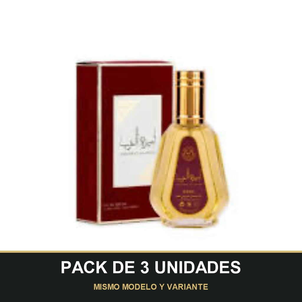 PACK DE 3 UNIDADES — Ameerat al Arab de Asdaaf · 50 ml. MISMO MODELO Y VARIANTE