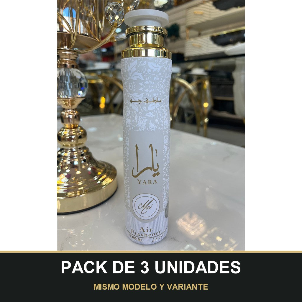 PACK DE 3 UNIDADES — Ambientador Yara Moi de Lattafa · 300 ml. MISMO MODELO Y VARIANTE