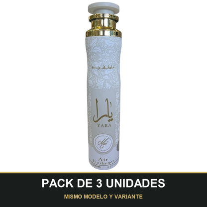 PACK DE 3 UNIDADES — Ambientador Yara Moi de Lattafa · 300 ml. MISMO MODELO Y VARIANTE