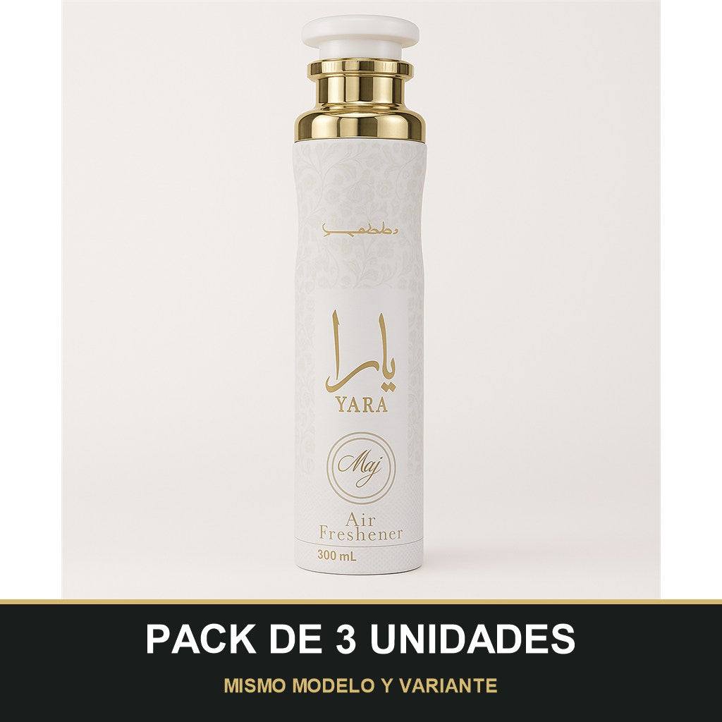 PACK DE 3 UNIDADES — Ambientador Yara Moi de Lattafa · 300 ml. MISMO MODELO Y VARIANTE