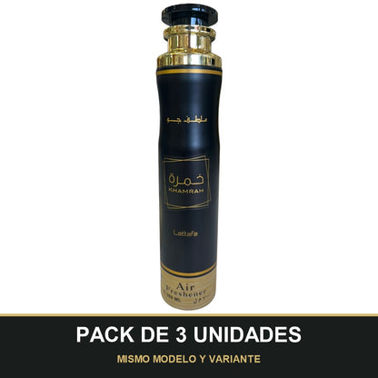 PACK DE 3 UNIDADES — Ambientador Khamrah – Lattafa | Spray de 300 ml. MISMO MODELO Y VARIANTE