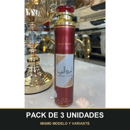 PACK DE 3 UNIDADES — Ambientador Ameerat al Arab de Lattafa · 300 ml. MISMO MODELO Y VARIANTE