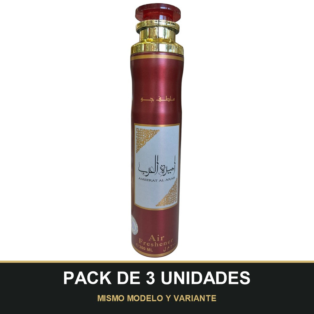 PACK DE 3 UNIDADES — Ambientador Ameerat al Arab de Lattafa · 300 ml. MISMO MODELO Y VARIANTE