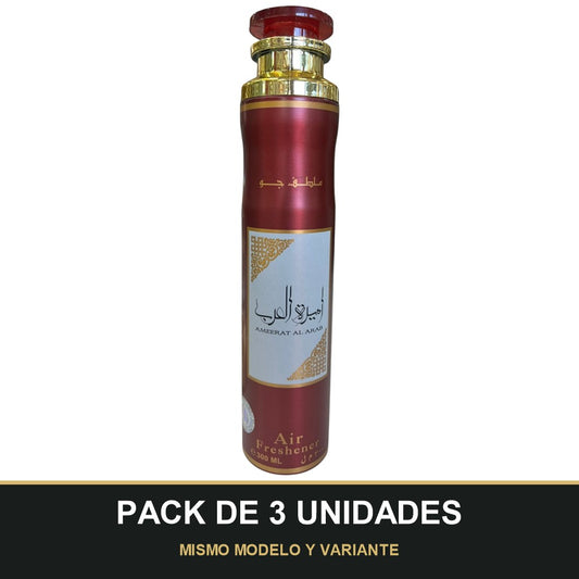 PACK DE 3 UNIDADES — Ambientador Ameerat al Arab de Lattafa · 300 ml. MISMO MODELO Y VARIANTE