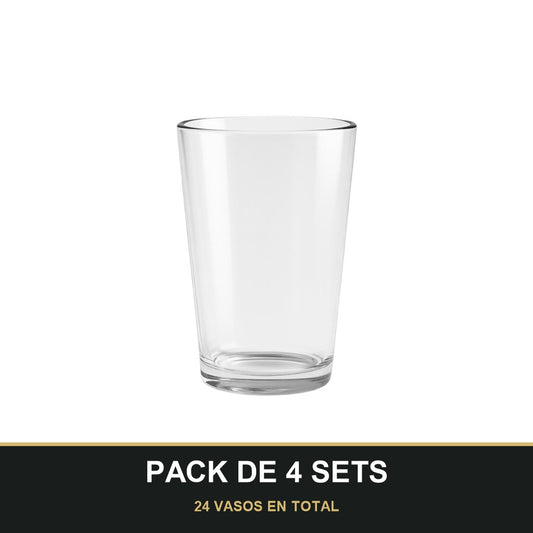 PACK DE 4 SETS — Set de 6 Vasos Pequeños de Cristal – Especial para Té o Café Árabe (8 cl). 24 VASOS EN TOTAL