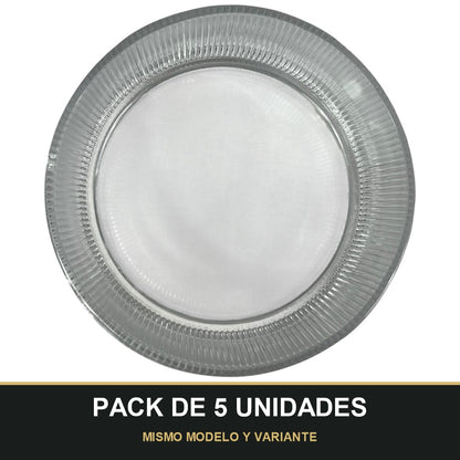 PACK DE 5 UNIDADES — Cuenco de cristal grabado — Alta calidad y estilo en tu mesa 🍃✨. MISMO MODELO Y VARIANTE