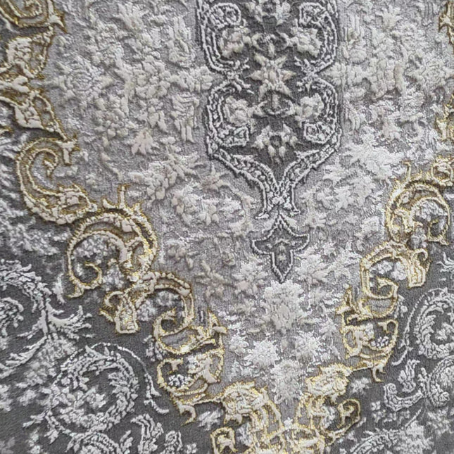 Alfombra Diseño Arabia Gris con Detalles en Gris – Elegancia Moderna Inspirada en Arabia