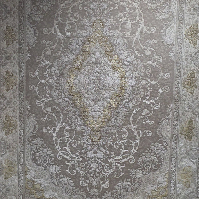 Alfombra Diseño Arabia Marrón con Detalles en Crema – Tonos Cálidos y Acogedores