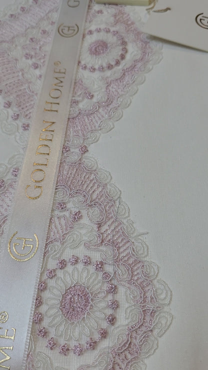 Juego de Cama para Novias "Monza" – Elegancia y Estilo Contemporáneo - COLOR ROSA PASTEL