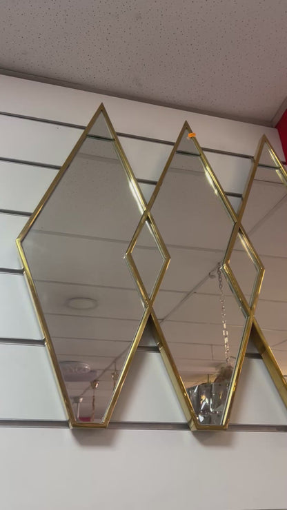 Espejo dorado/plata acero