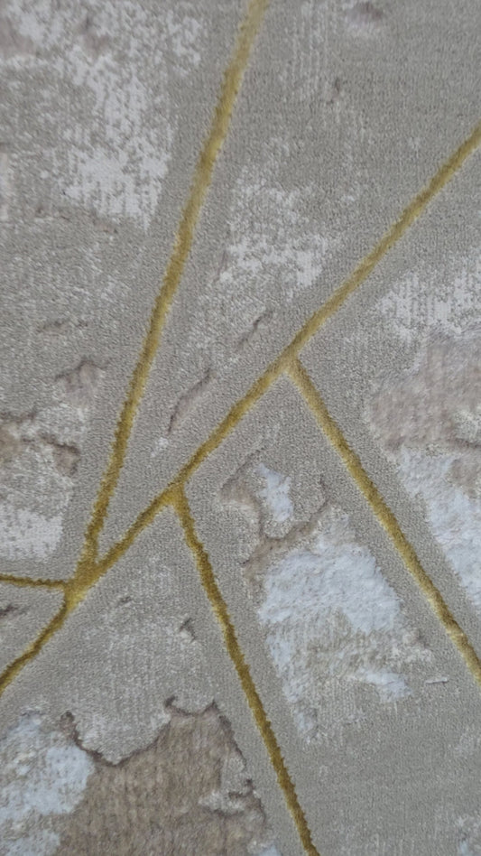 Alfombra Diseño Mármol 3D Beig con Detalles en Beig – Tacto Suave y Estilo Moderno