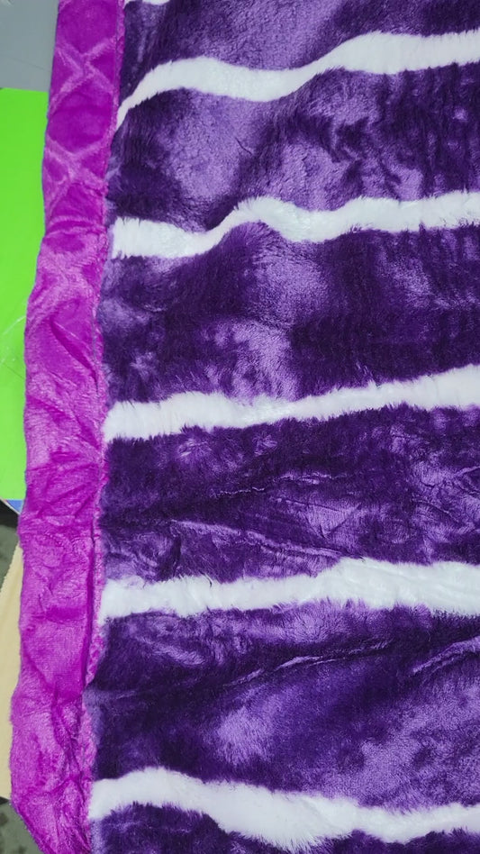 Manta Royal Eskimos 220 x 240 cm – 4 kg | Alta Calidad, Súper Suave y Cálida – 100% Poliéster - FLORES LILA