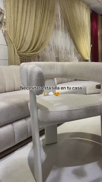 👑 Nodar 03 Chair in Ivory (Light Cream) 🤍✨