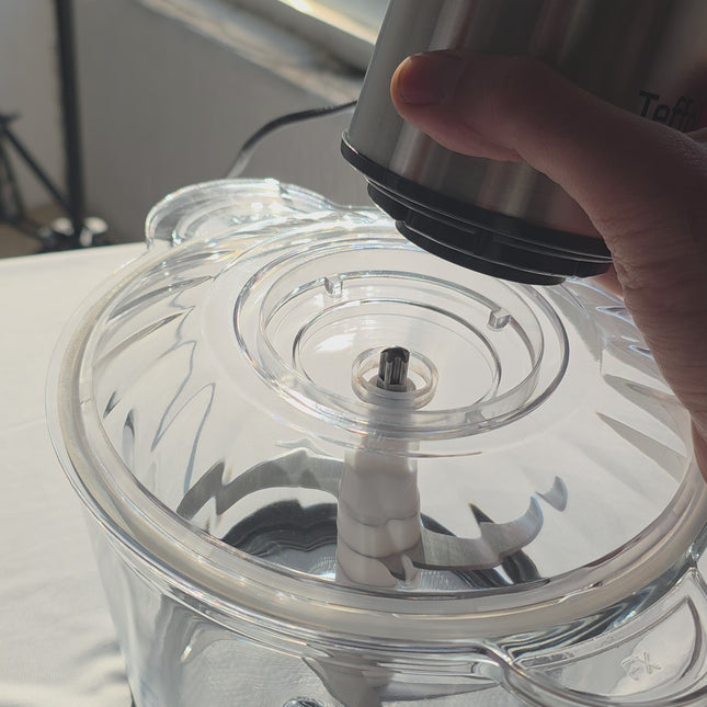 Teffo Electric Food Chopper – Glass Bowl, Double Blade and High Power Motor