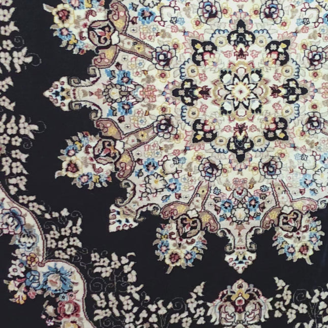 Alfombra Diseño Turca Azul con Detalles en Azul – Inspiración Otomana, Hecha en Turquía