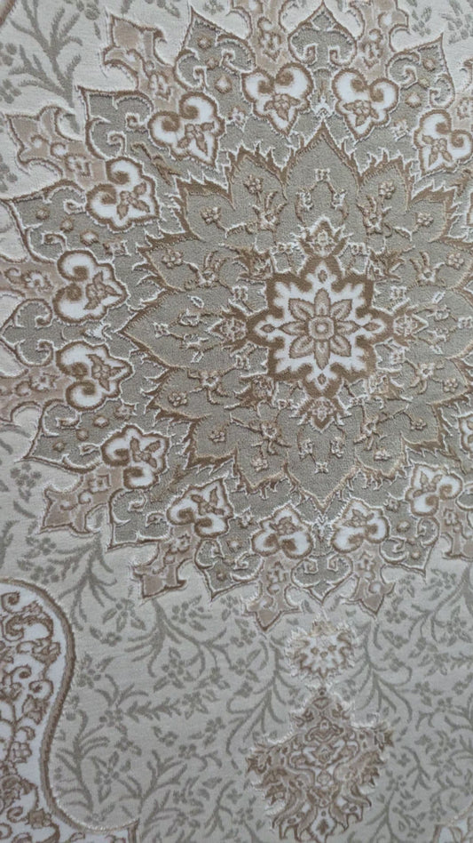 Alfombra Diseño Rabatia Beig con Detalles en Beig – Suavidad y Elegancia Árabe