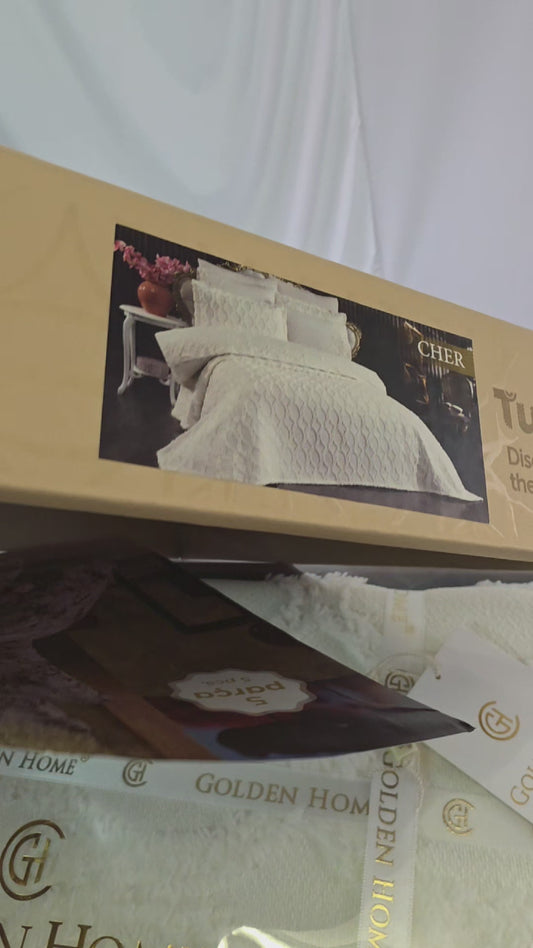 Juego de Cama Cher – Elegancia y Estilo para tu Dormitorio - COLOR CREMA