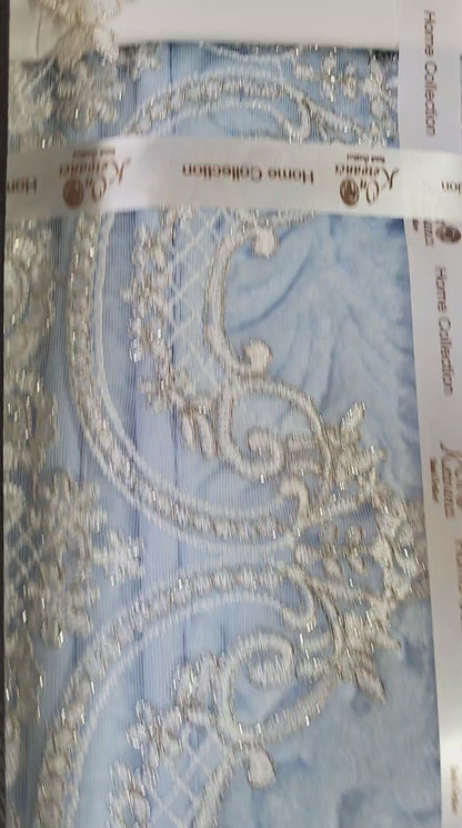 Juego de Manta de Encaje Turco Azul - 6 Piezas | Elegancia y Confort