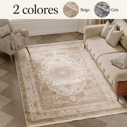 Alfombra Rabatia de Diseño Clásico — 2 colores: Beige, Gris