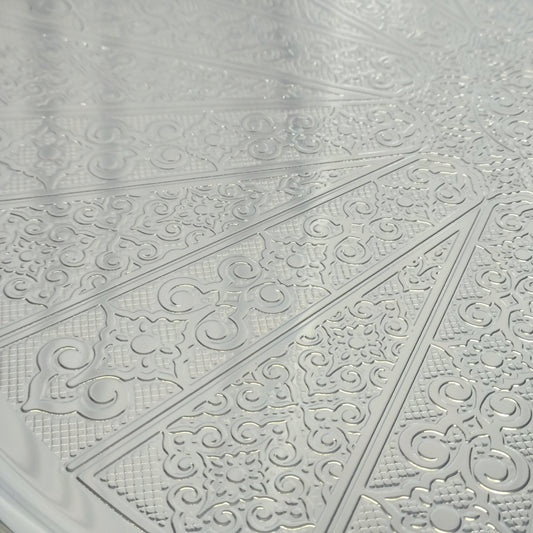 Bandeja Decorativa Redonda plateada con Patas – 55cm | Bandeja Elegante para Servir y Decorar