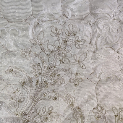 Set de Cama de Lujo "Hayal" – Cubrecama Acolchado con Encaje - COLOR CREMA