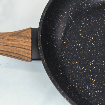 🖤 Sartén Gourmet Kitchen Eneas – Aluminio 4mm con Revestimiento Mármol Antiadherente