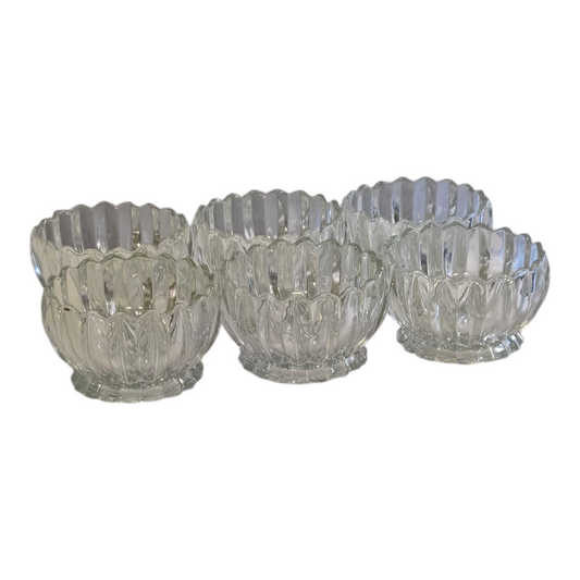 🏺 Set de 6 Cuencos de Cristal Transparente – 10 cm | Ideal para Postres, Frutas y Aperitivos