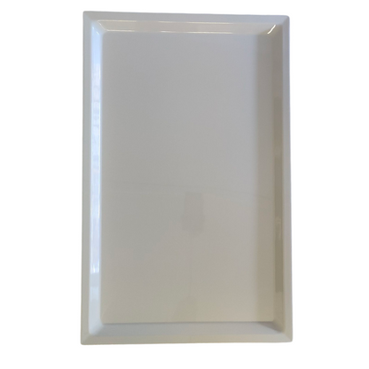 Plato Rectangular Blanco 41,5 × 66 cm – Diseño Minimalista con Borde Elevado