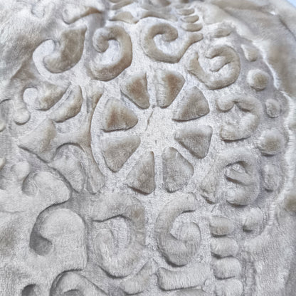 Manta de Felpa Color beige - Extra Suave y Cálida para Invierno (200x230 cm, 4,5 kg)