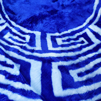 Manta Royal Esquimós 200 x 240 cm – 4 kg | Alta Qualidade, Super Macia e Quente – 100% Poliéster - AZUL
