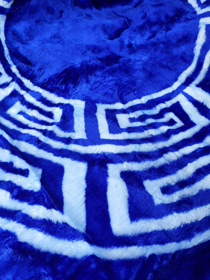 Manta Royal Eskimos 220 x 240 cm – 4 kg | Alta Calidad, Súper Suave y Cálida – 100% Poliéster - VERSACE AZUL