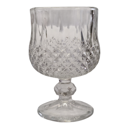 Set 12 Vasos de Cristal con Pie— Vasos para Té/Agua/Postre