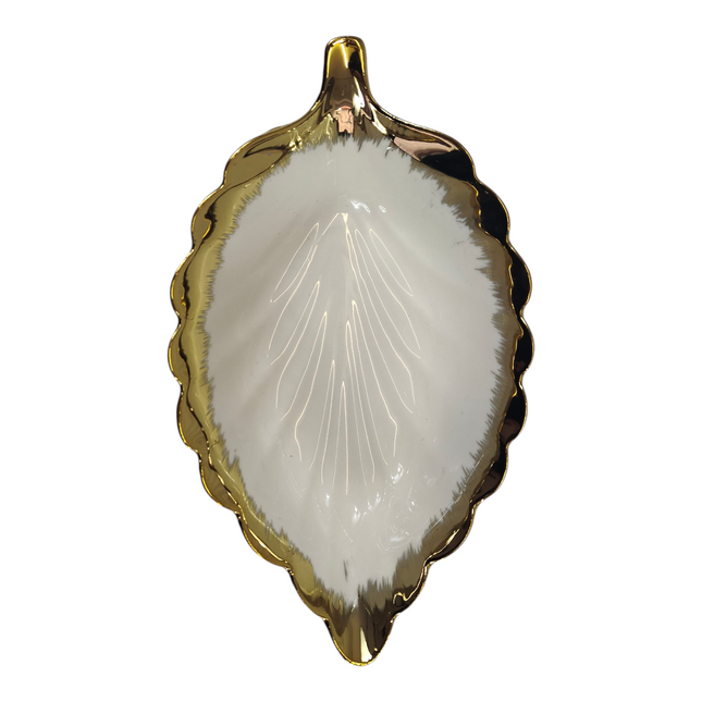 ✨ Conjunto de Folhas Decorativas em Cerâmica 15 cm x 9 cm