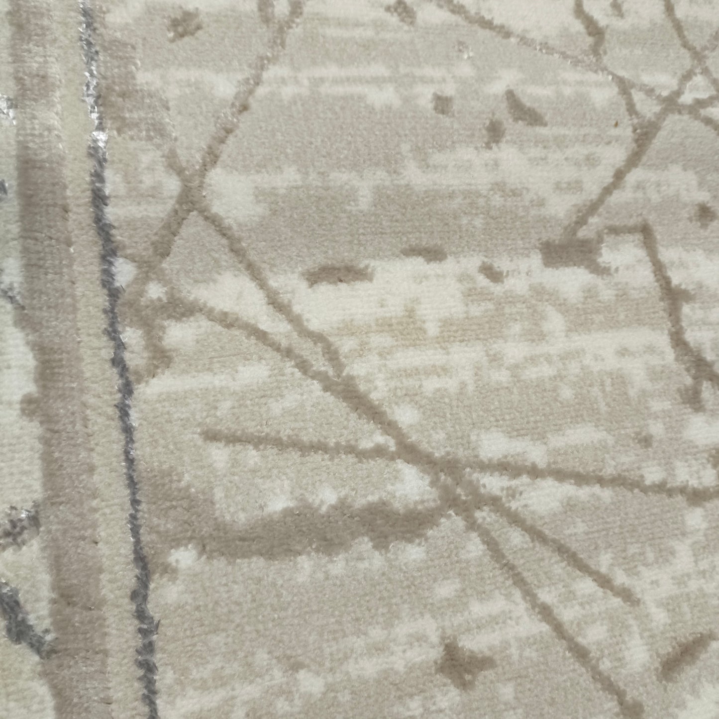 Alfombra Moderna Abstracta Visón y Gris Claro 160x230 cm