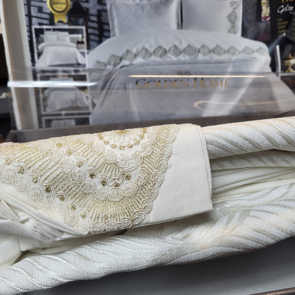 Conjunto de cama de noiva "Monza" – Elegância e estilo contemporâneo