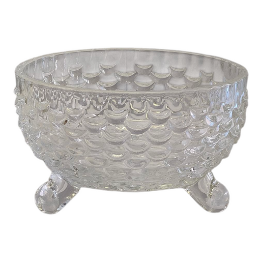🍨 Cuenco de Cristal con Patas – Diseño Vintage Texturizado | Ideal para Postres y Aperitivos