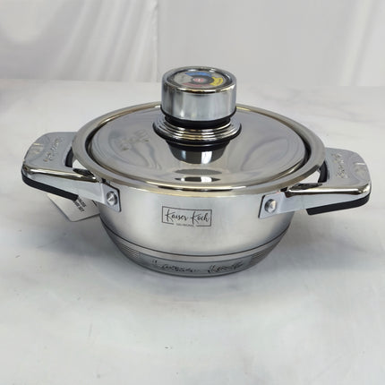 🥘 Bateria de Cozinha Premium de Aço Inoxidável com Controlo de Temperatura – 9 Peças